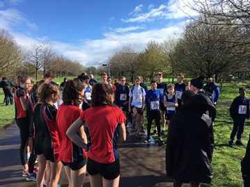 Runners before race begins